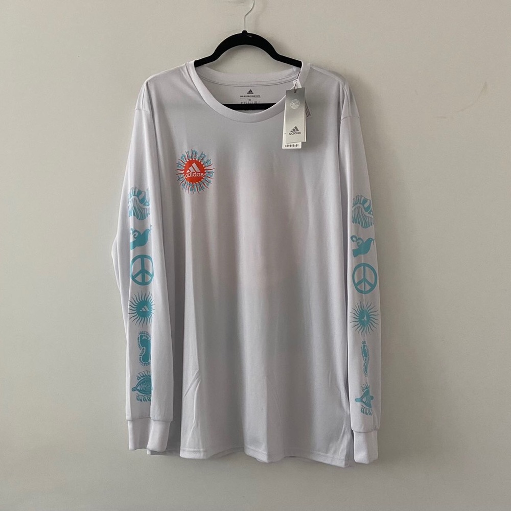 Adidas Men’s Freedom Running Graphic Long Sleeve Tee Size XL